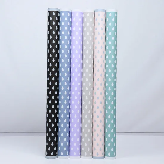 Raindrop pattern flower packaging wrapping paper