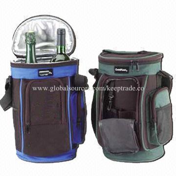Wine Cooler Bags with Adjustable Shoulder Strap, Top Zip Closure