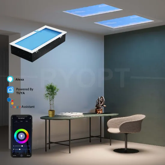 Dimmable Faux Coelux LED Smart Blue Sky Cloud Panel Light - 1200x600mm Indoor Artificial Sunlight Ceiling Skylight