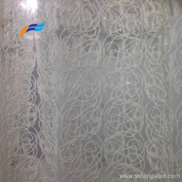 100% Polyester Embroidered Wide Voile Curtain Fabric