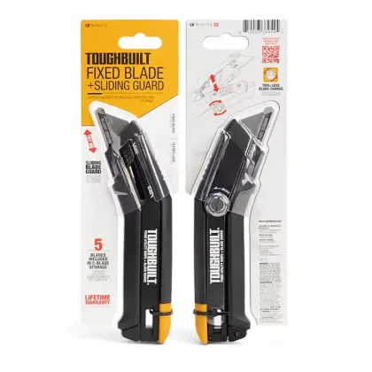 TOUGHBUILT TB-H4-11-G 5-Blade Utility Knife with On-Tool Storage and Sliding Guard