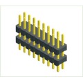 2,00 mm (0,0787 &quot;) Cabeçalho de inclinação da linha dupla linha dupla plástico reto throgh hole pcb conector