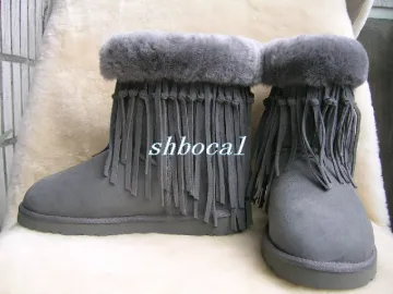 2014 design sheepskin fashion snow boot