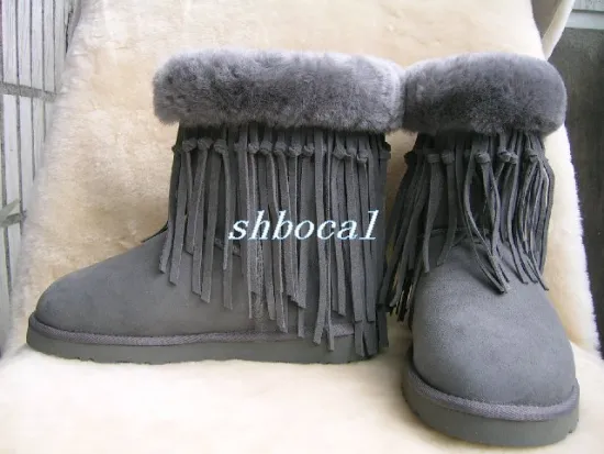 2014 design sheepskin fashion snow boot