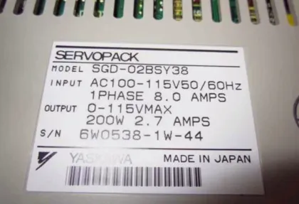 SGD-02BSY38 Yaskawa AC Robot CNC Servo Drive