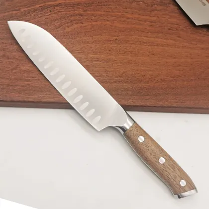 Utility Knife with Acacia Handle