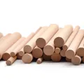 Aste tonde in legno naturale per progetti artigianali fai-da-te