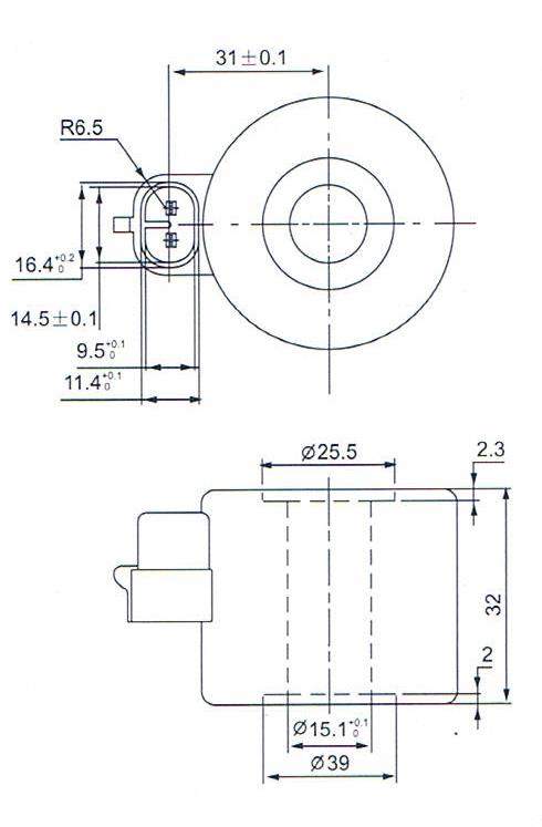 Dimension of BB15132004 Solenoid Coil: