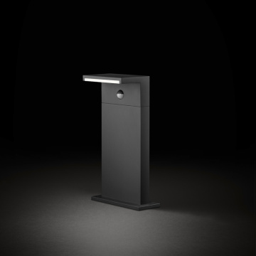 Bollard luar dengan lampu sensor gerakan pir yang lebih panjang