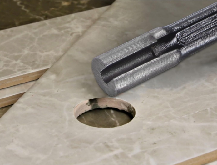 Diamond Core Drill Bit, 60mm Dia Triangle Shank, Tiles Stones Marble Concrete DryWet Hole Saws Black (2)