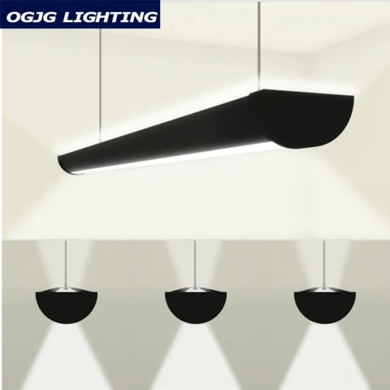 Dimmable LED Pendant Light - Wraparound Aluminum Linear Lighting 2ft 4ft 5ft 8ft Up Down