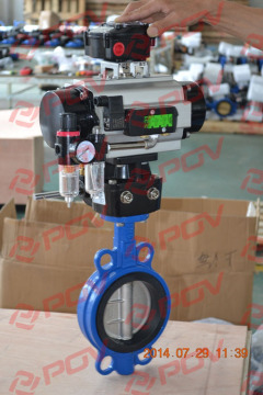 150lb wafer water cheap pneumatic soft sealing butterfly valve