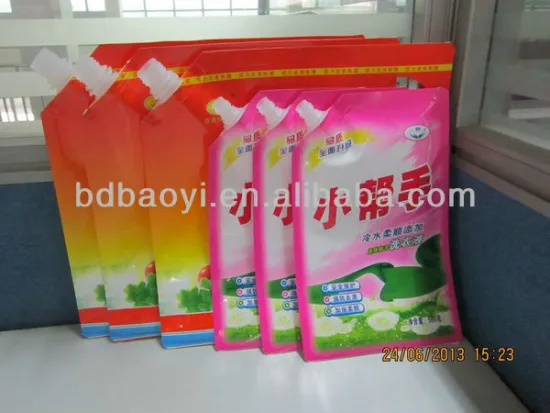 Printed Plastic Detergent Stand Up Pouch