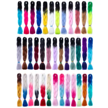 Larger Stock Synthetic Ombre Jumbo Braiding Hair 100G 24Inch Synthetic Jumbo Box Braids Hair