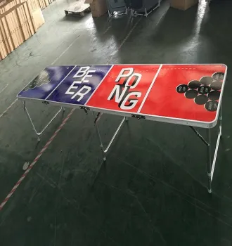 8ft Folding Beer Pong Table with Full Color Printing