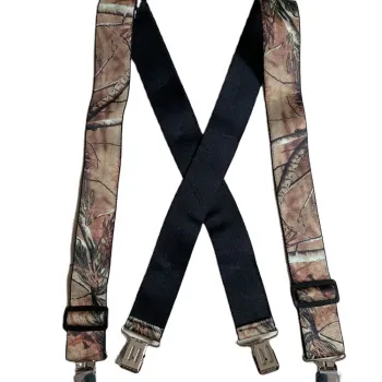Camo Suspenders for Men - Heavy Duty Work Suspenders X Back Camo Braces