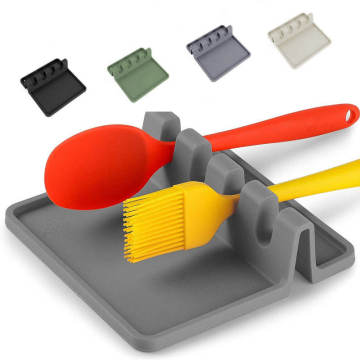 Silicone Cooking Spoon Holder: Resistant Kitchen Utensil Rest