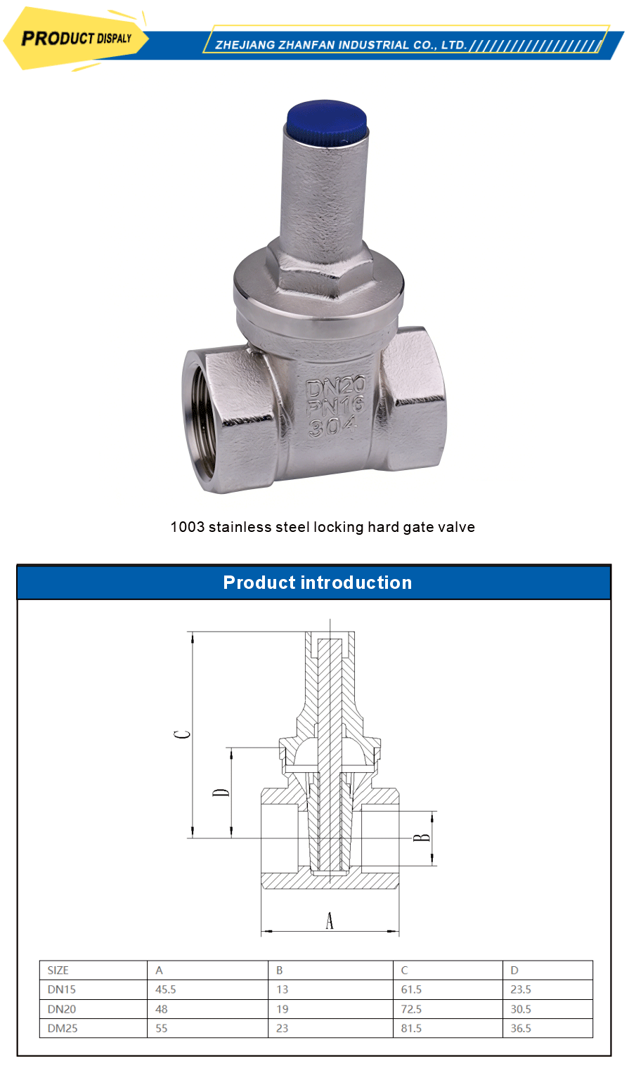 lockable hard gate valve stainless steel