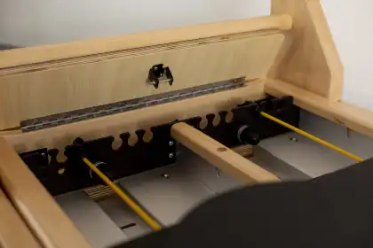 Two-Way Ladder Sliding Wood Pilates Reformers: Equipment for Pilates Studio and Reformer Classes