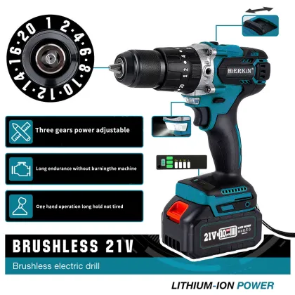 18V & 21V Cordless Power Drill Impact Tool Set: Comprehensive Demolition Drills and Screwdrivers