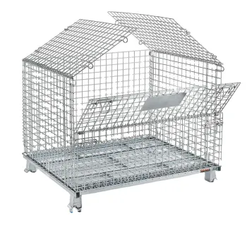 Galvanized Collapsible Stacking Cargo Storage Cage for Heavy Duty