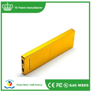 Smartphone Gadget Gold Bar Power bank 9000mAh manual for power bank battery charger