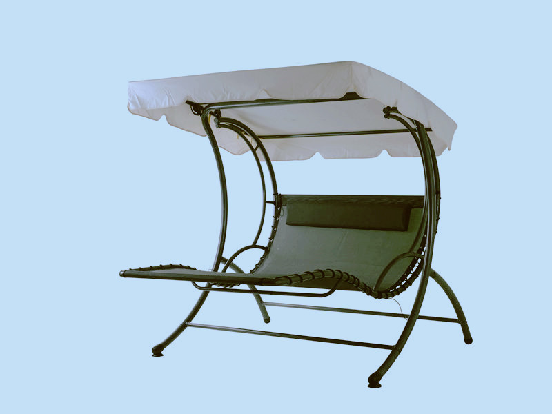 Steel swing chair with canopy