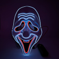 Máscara facial de terror luminoso de Halloween