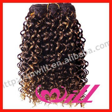 Hot Sale Afro Curl Hair Weaving Human Remy Hair Brazilian Hair Weaving