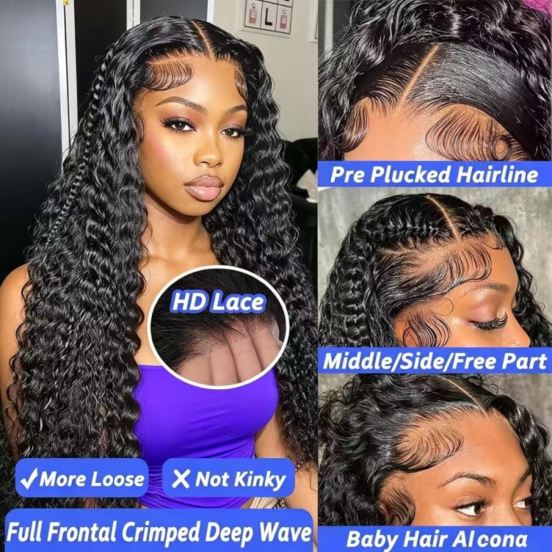 13x4 HD Lace Deep Wave Human Hair