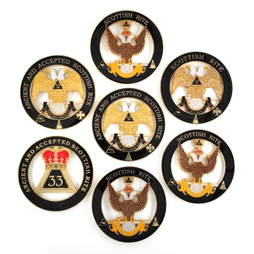 Scottish Rite Masonic 33 องศาสัญลักษณ์ตราสัญลักษณ์โลหะ