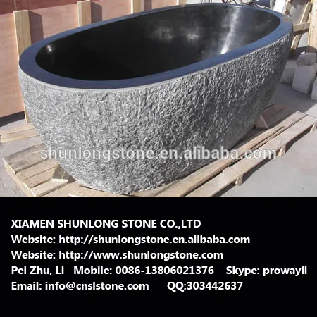 Black granite bathtub,stone bathtub