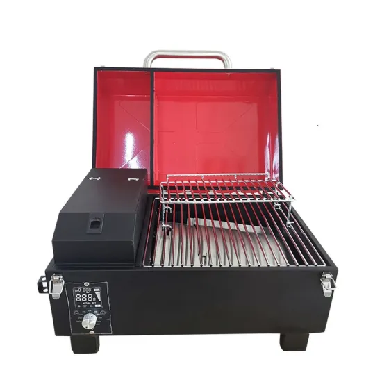 Portable Iron Powder Coating Wood Pellet Grillsmart Bbq Grilloutdoor Wood Pellet Smoker Camping Portable Grill