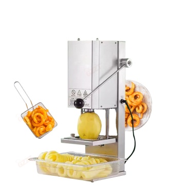 Stainless Steel Commercial Spiral Electric Potato Cutter - 100kg/Hour Capacity