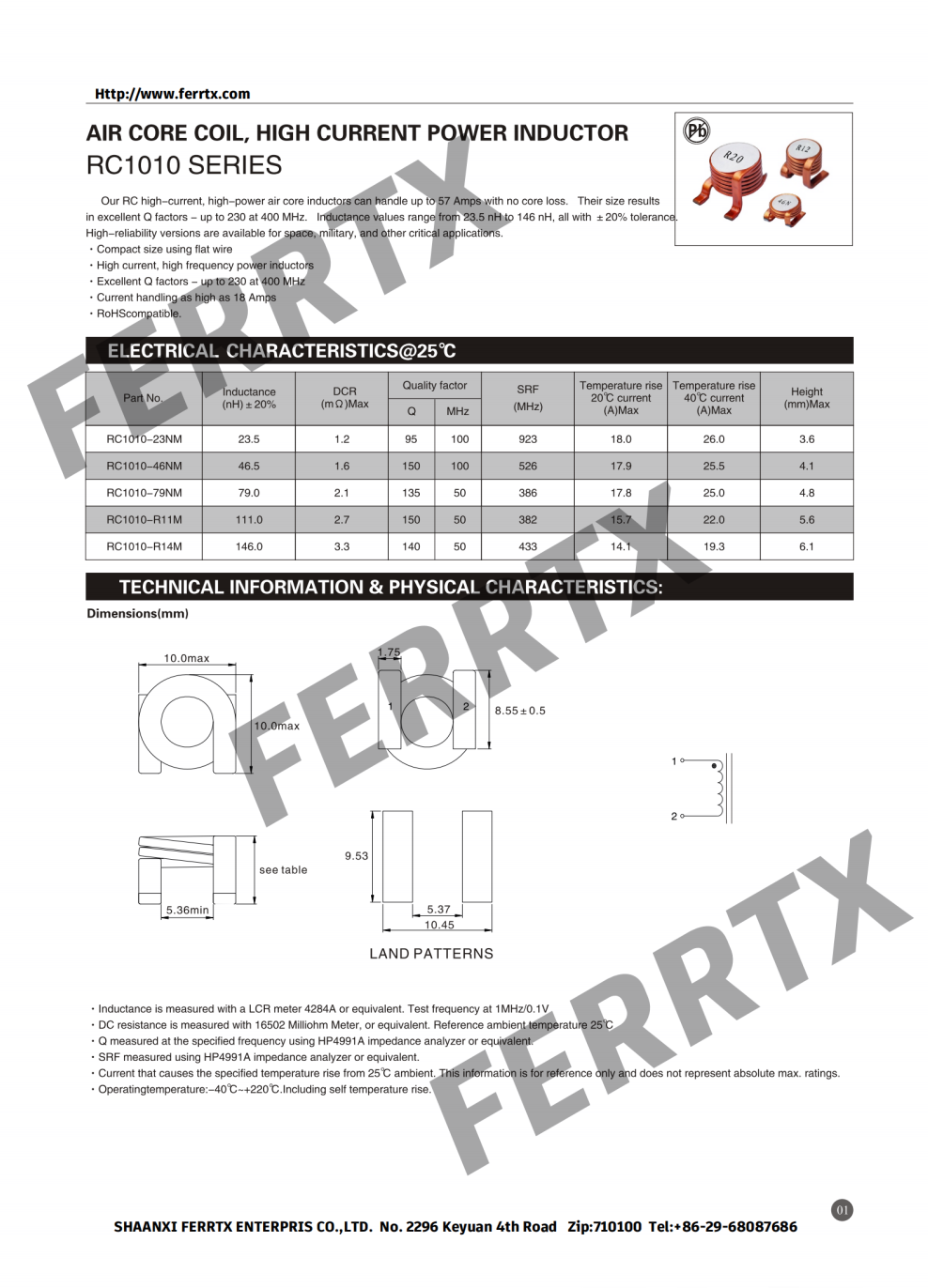 Air Coil Inductor RC