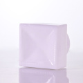 Square opal white glass cream jar for skincare