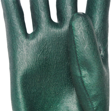 PVC verde a doppia immersione, finitura ruvida sabbia con texture.