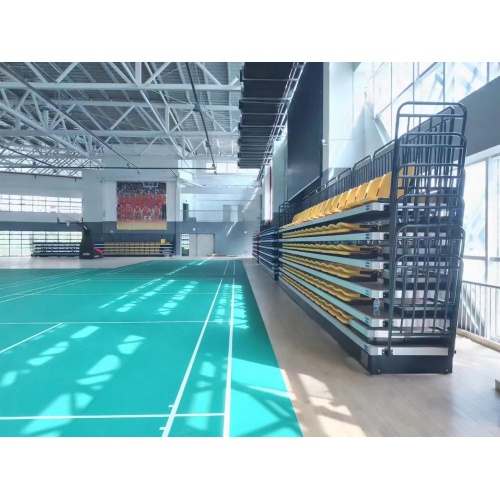 Manual front mounted folded stadium telescopic bleacher seat