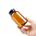 bouteille de capsule en verre ambre 400 ml avec bonnet en plastique