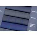 Blue Shadow Plaid Machine Washable Wool Fabric