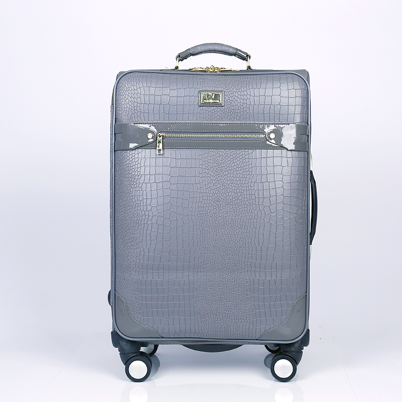 Fashion PU travel trolley luggage