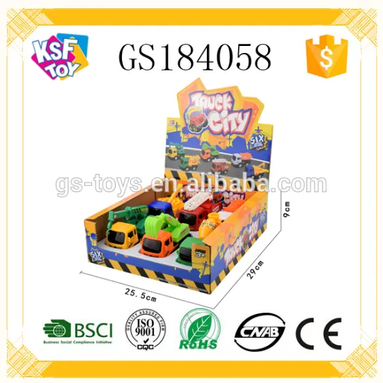 6 PCS Funny Plastic Friction Truck For Kids Friction Car Toy