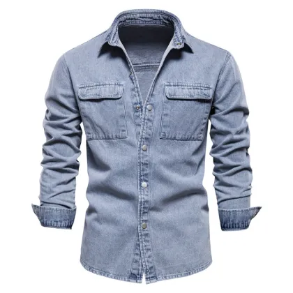 Spring and Autumn New Men Denim Jacket Casual Wholesale Washed Denim Jacket
