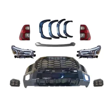 Car Body Kit for Hilux Revo Rocco 2018-2020 to 2021 Tundra - Front Rear Bumper with Grille and Headlights Taillights