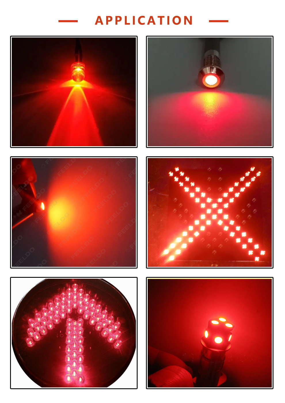 Red SMD LED Throguh-hole LED application