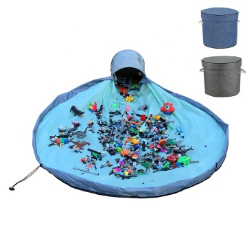 2020 Trending Drawstring Toy Storage Organizer Bag with Baby Playing Mat