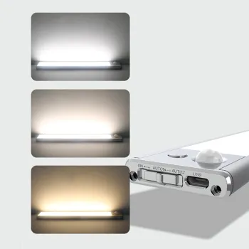 3 Color Slim LED Motion Sensor Cabinet Night Light - 12CM to 60CM
