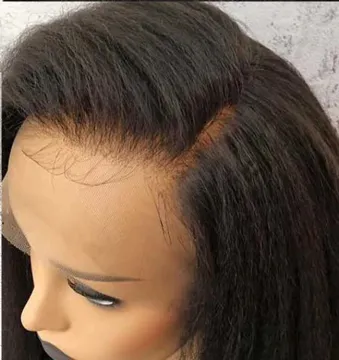Full HD Transparent Lace Front Wig For Black Women Kinky Straight Brazilian Mink Virgin Human Hair Frontal Lace Wig Pre Plucked