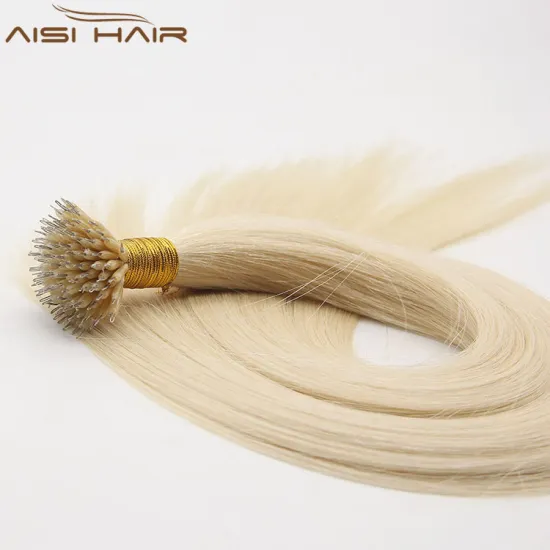 Aisi Hair No Shedding No Tangle Grade 9A Wholesale Price Russian Nano Ring Hair Extension