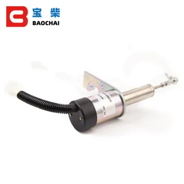12V/24V Engine Fuel Shut Off Solenoid - Pull Push Vehicle Tools DC Stop Solenoid Valve